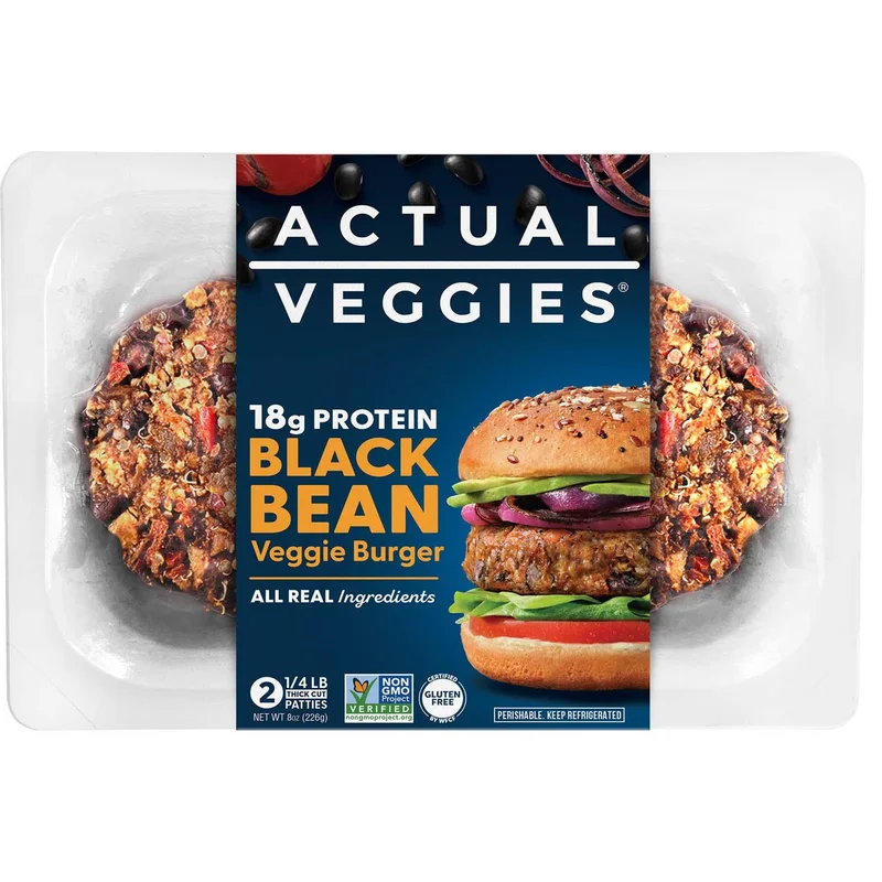 The Actual Protein Black Burger, 8 Oz