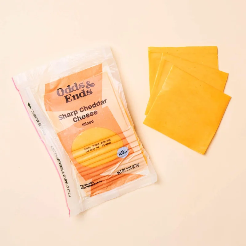 Sharp Cheddar Cheese, Sliced, 8 Oz
