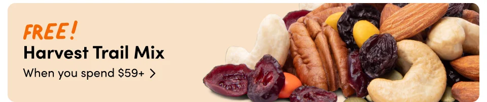 FREE! Harvest Trail Mix When you spend $59+