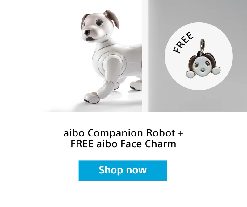 Free | aibo Companion Robot + FREE aibo Face Charm | Shop now