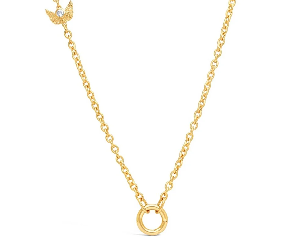 Goddaughters 14K Clad Angel on my Shoulder Charm Holder Neck