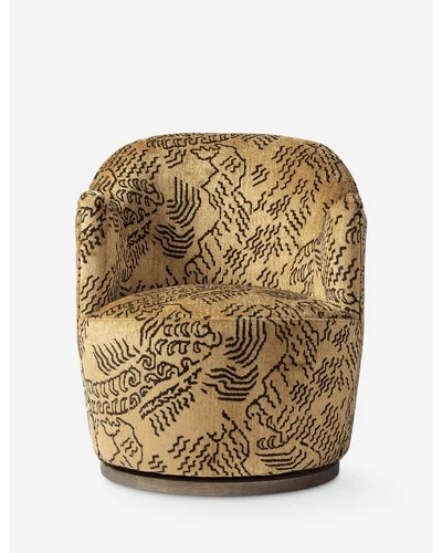 Margie Swivel Chair - Gold