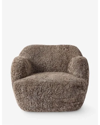Selkie Swivel Chair - Taupe Shearling