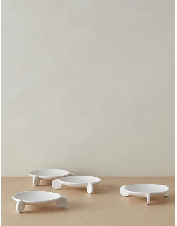 Shapeshifter Stoneware Dinnerware by Sarah Sherman Samuel - Cream / Appetizer Plates -Set of 4