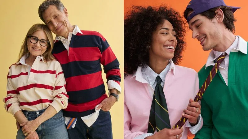 Two campaign images from the spring 2026 J.Press x Alex Mill collaboration.