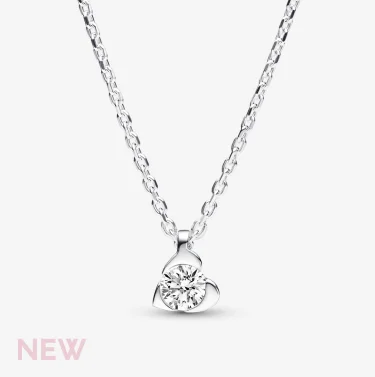 Pandora Talisman Sterling Silver Lab- grown Diamond Heart Pendant Necklace