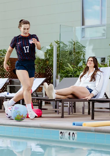 Relax Poolside After the Game