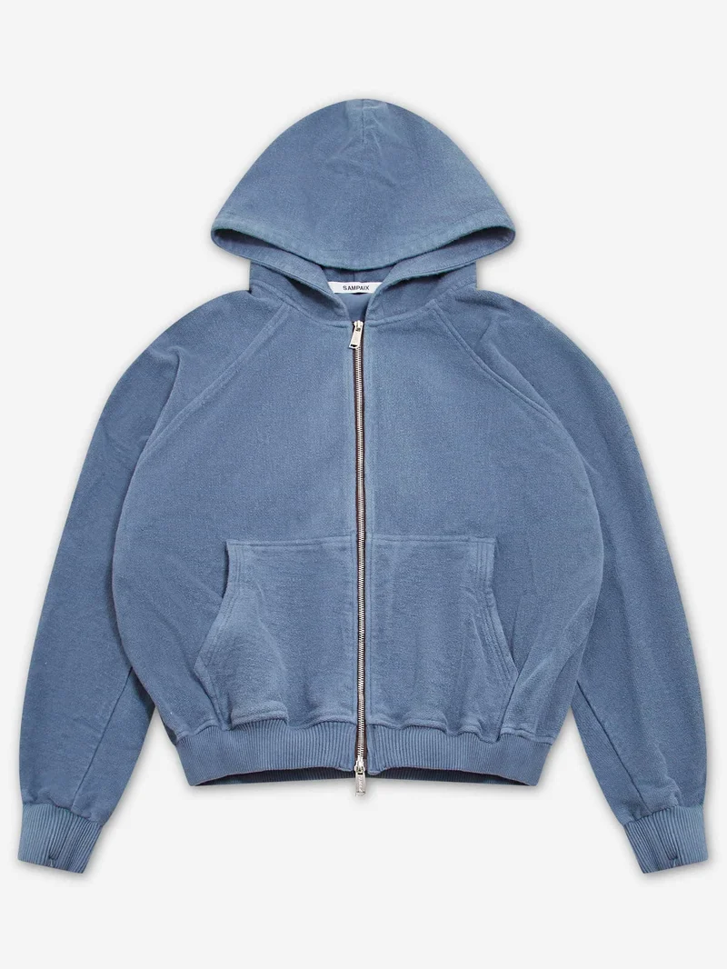Image of SAMPAIX SS09 Banan Zip Up Hoodie - Navy
