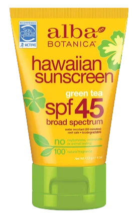 Image of Alba Botanica Hawaiian Green Tea Sunscreen Lotion, Spf 45