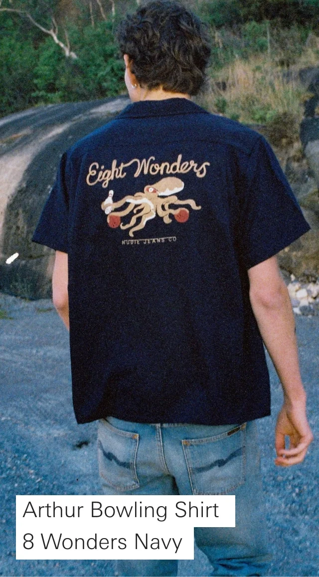 Arthur Bowling Shirt 8 Wonders Navy