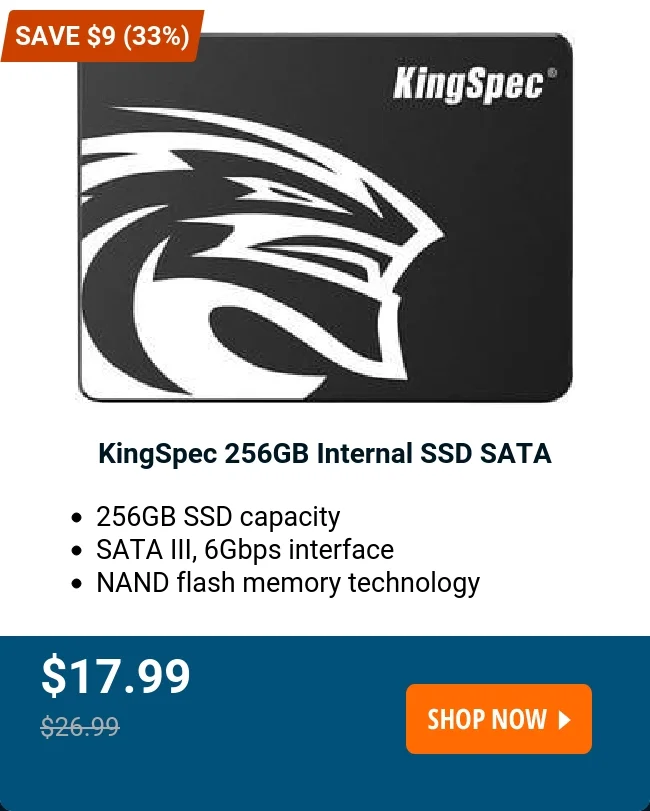 KingSpec 256GB Internal SSD SATA