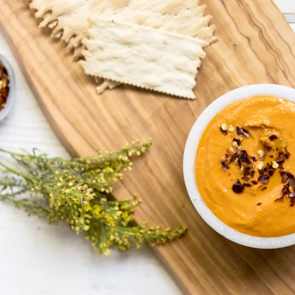 Zesty Roasted Red Pepper Hummus