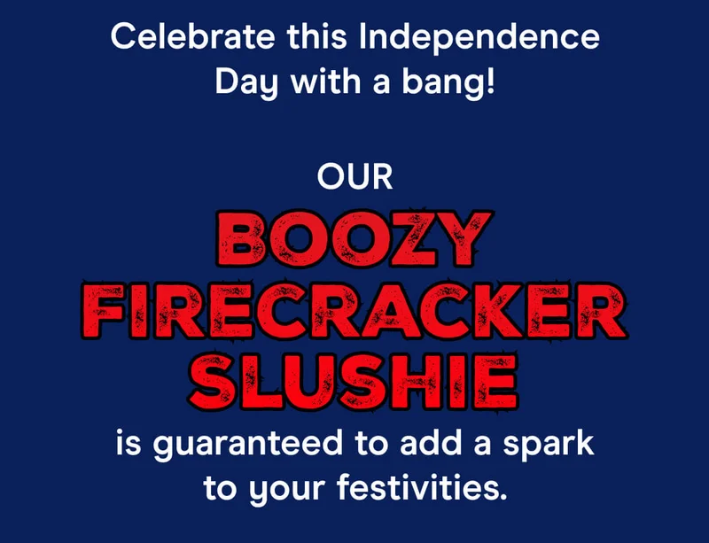 Celebrate this Independence Day with a bang! Our Boozy Firecracker Slushie is guaranteed to add a spark to your festivities.