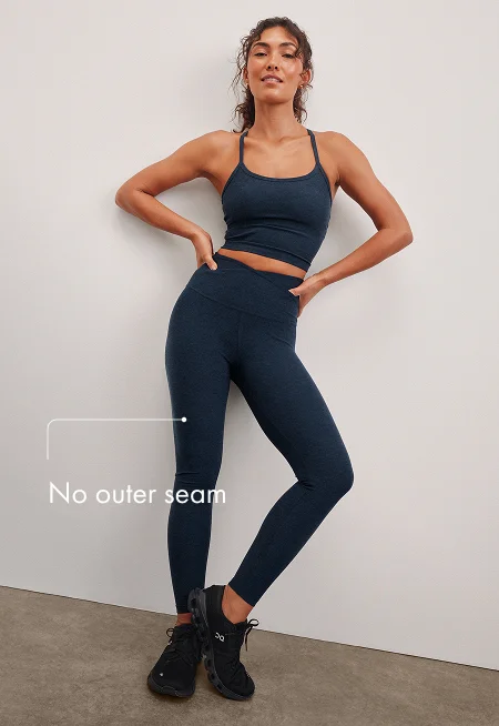 Spacedye At Your Leisure High Waisted Midi Legging in Nocturnal Navy
