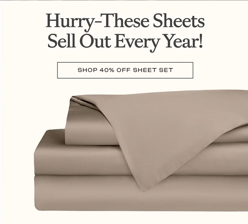 Shop 40% Off Sheet Set