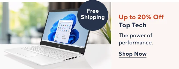up to 20% off top tech