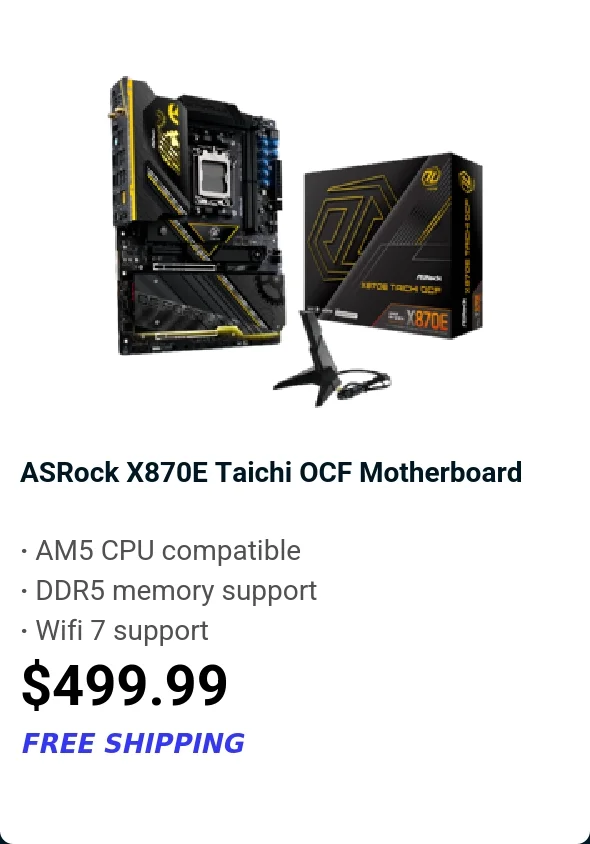 ASRock X870E Taichi OCF Motherboard