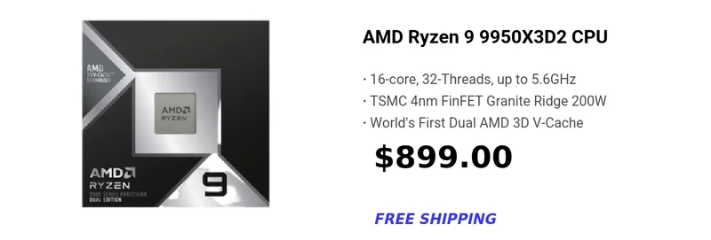 AMD Ryzen 9 9950X3D2 CPU