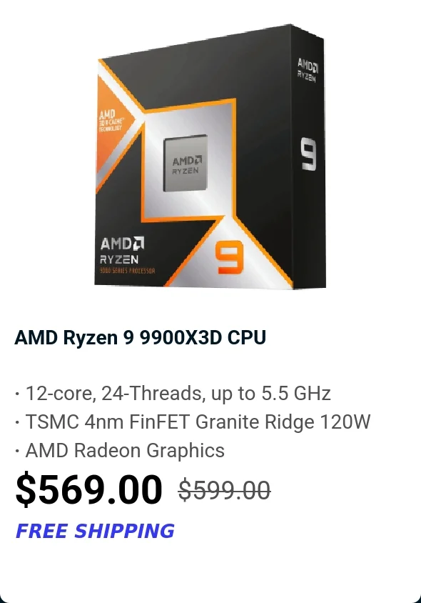 AMD Ryzen 9 9900X3D CPU