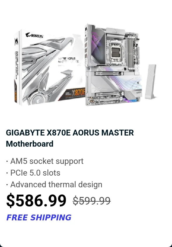 GIGABYTE X870E AORUS MASTER Motherboard