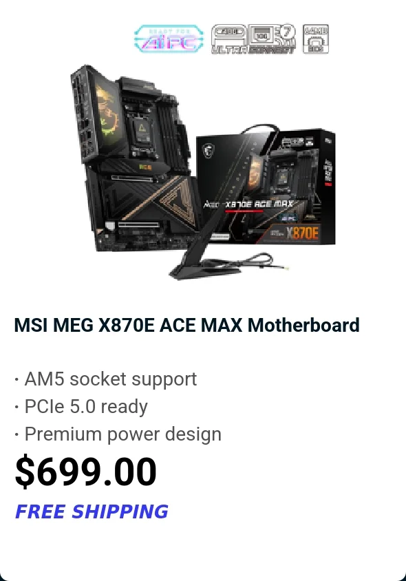 MSI MEG X870E ACE MAX Motherboard