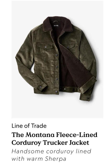 The Montana Fleece-Lined Corduroy Trucker Jacket