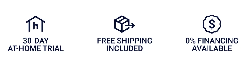 30-day at-home trial Free shipping included 0% Financing available