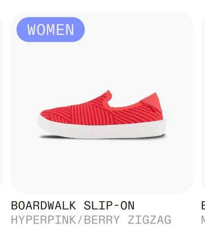 Boardwalk Slip On Hyperpink/Berry Zig Zag