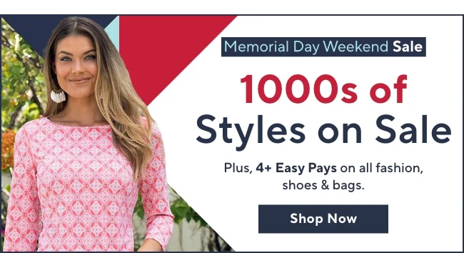 Memorial Day Weekend Fashion Sale