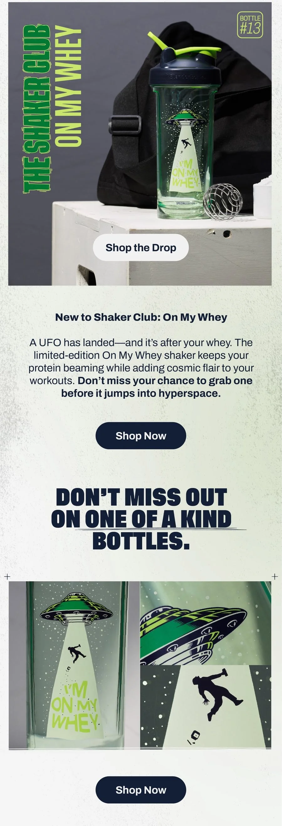 Shop the "I'm On My Whey" bottle