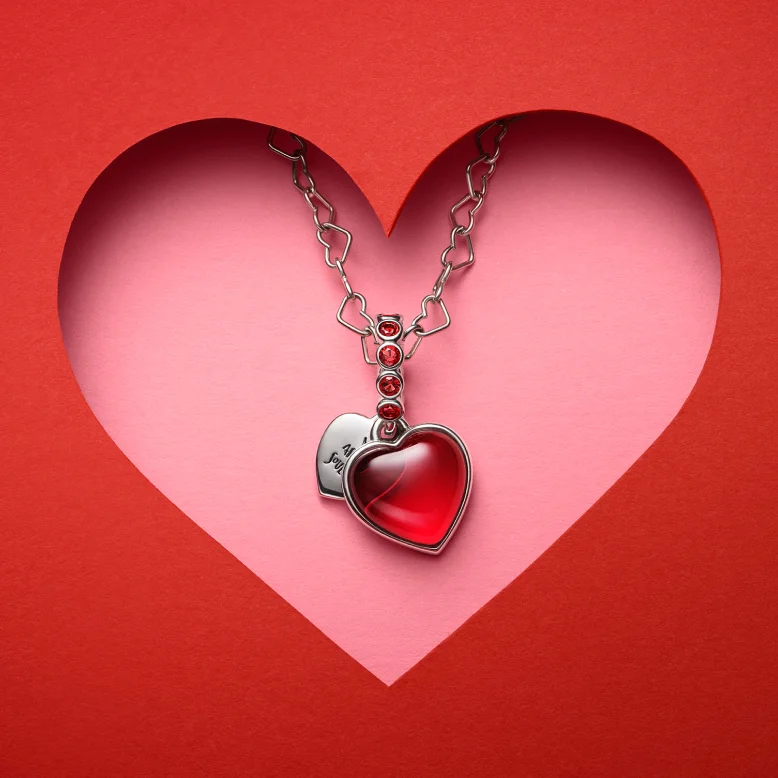 Pandora heart charm on a chain