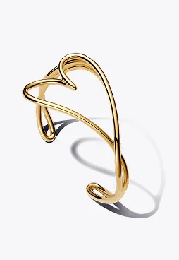 Organically shaped heart bangle
