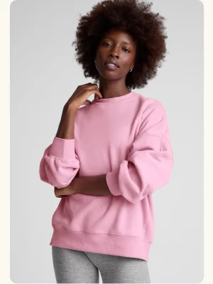 LuxeFleece Oversized Sweatshirt in Pink Haze