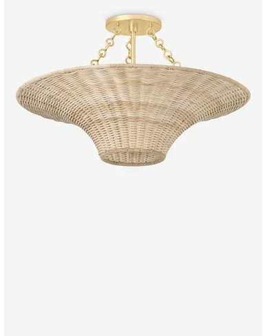 Faysal Semi-Flush Mount Light-Natural / 24.5"Dia