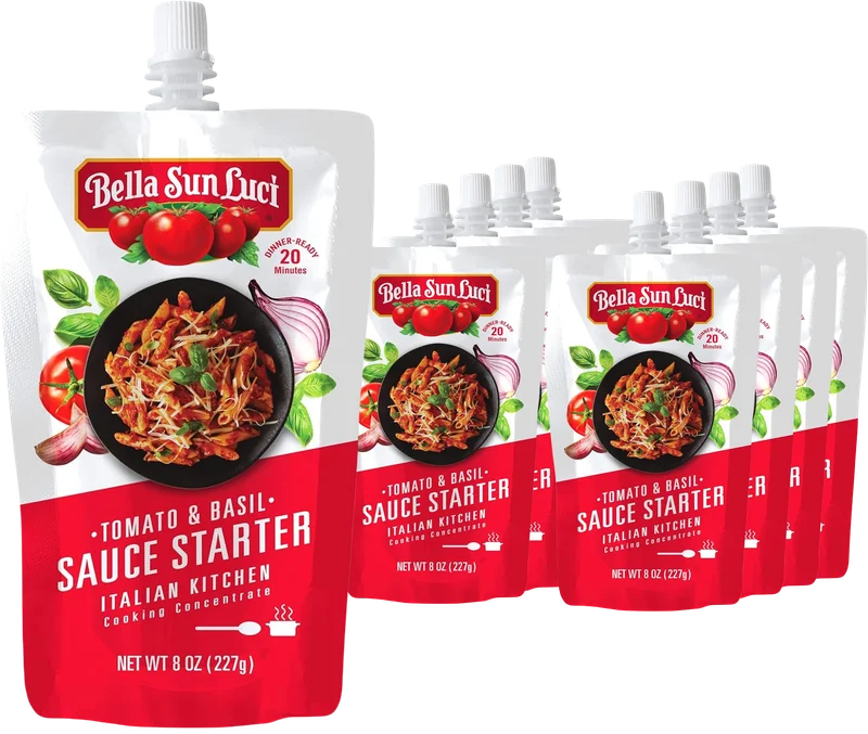 Image of Bella Sun Luci Tomato and Basil Sauce Starter (8 Pack)