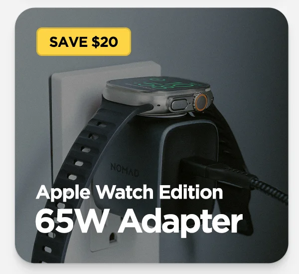 65W Power Adapter Apple Watch Edition. Charging an Apple Watch Ultra. Save $20
