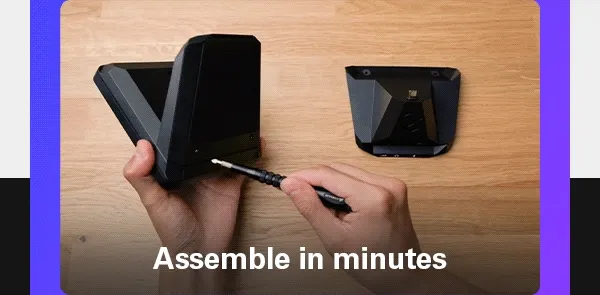 Assemble in minutes. Plug in your XLR mic. Control all your sound.