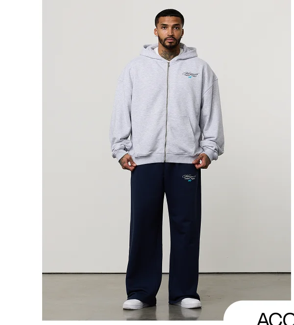 ACONITE BLUE OVERSIZED STRAIGHT LEG SWEATPANTS