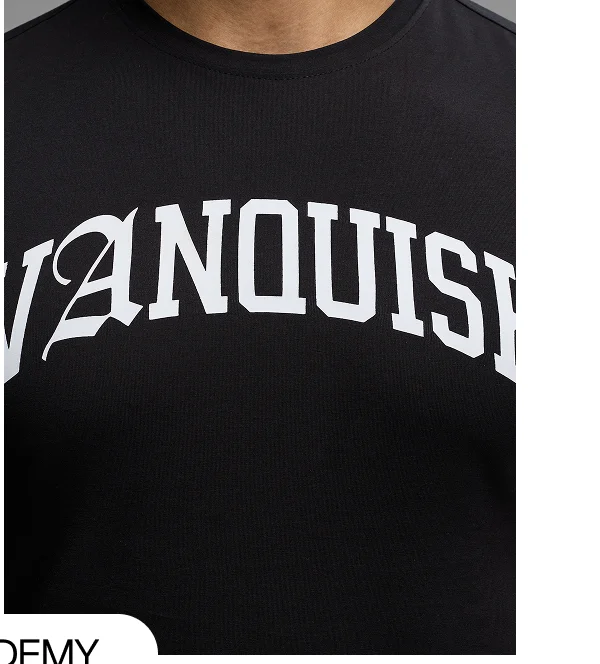 ACADEMY ARCH BLACK SLIM FIT T SHIRT