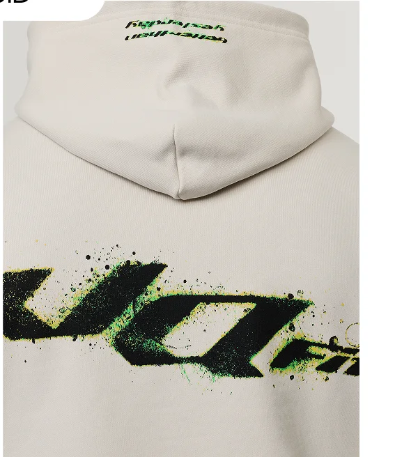 ACID OFF WHITE OVERSIZED HOODIE