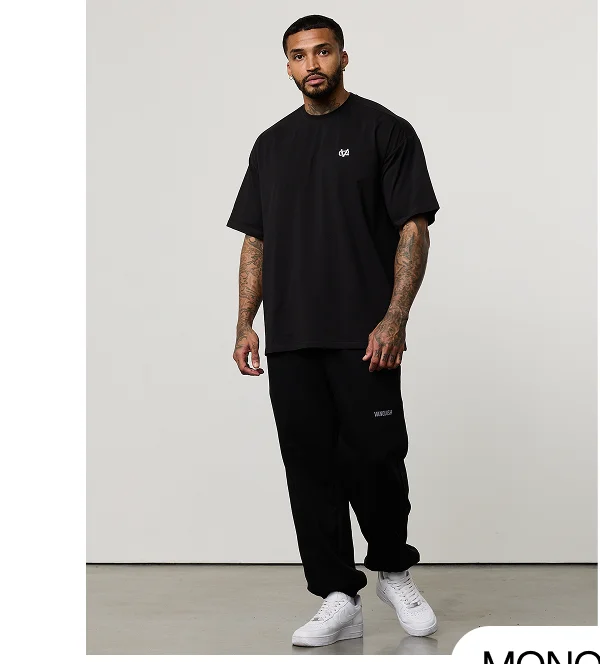 MONOGRAM BLACK OVERSIZED T SHIRT