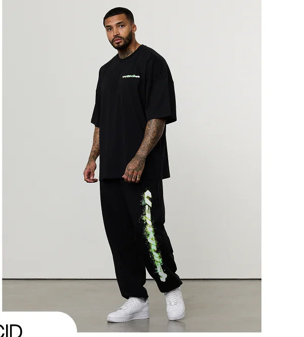 ACID BLACK OVERSIZED T SHIRT
