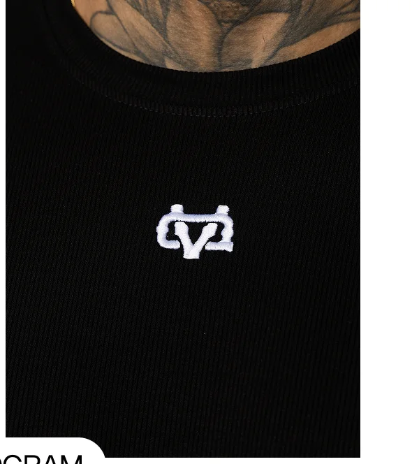 MONOGRAM BLACK OVERSIZED T SHIRT