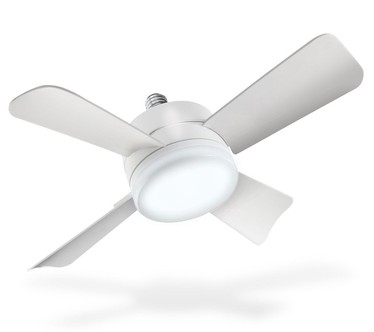 Bell & Howell 2-in-1 Socket Ceiling 3 Speed Fan & LED Light with Remote