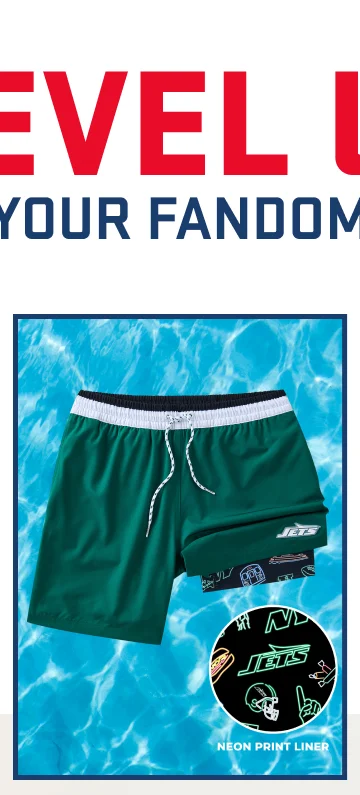 NFL Lined Classic Swim Trunk: The Jets 5.5"