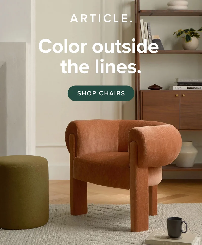Colour outside the lines: shop chairs.