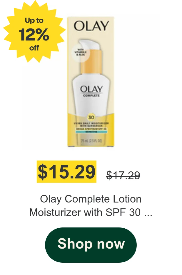 Olay Complete Lotion Moisturizer with SPF 30 ...