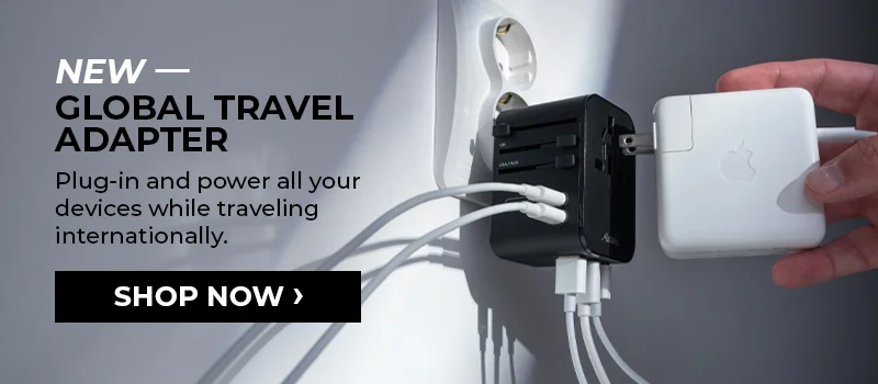New global travel adapter. shop now