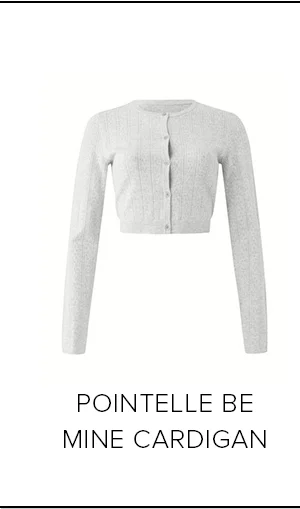 POINTELLE BE MINE CARDIGAN
