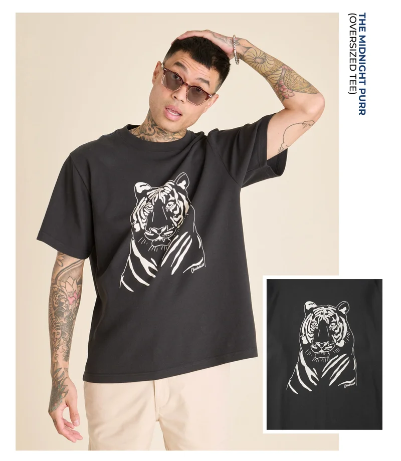 Oversized Tee: The Midnight Purr